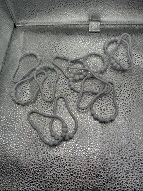 Beaded shower curtain hooks 12pack